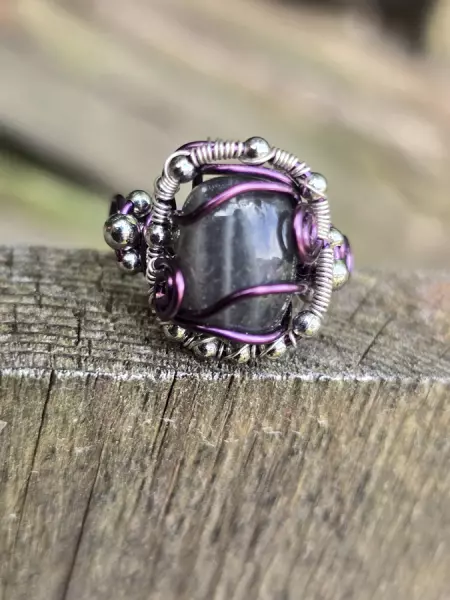 Image de couverture du produit Bague labradorite violette