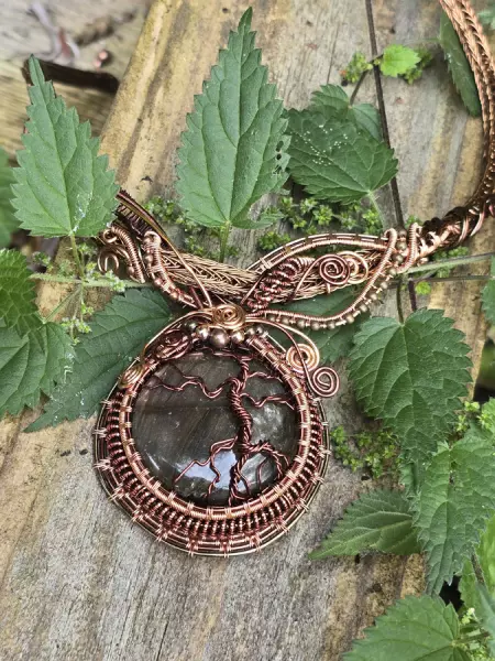 Image de couverture du produit Grand collier labradorite et arbre "crépuscule"