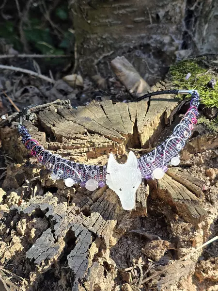 Image de couverture du produit Collier tressé Loup blanc