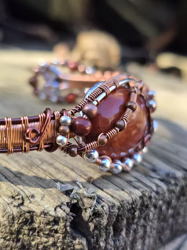 Image d'illustration du produit Bracelet rigide Jaspe rouge