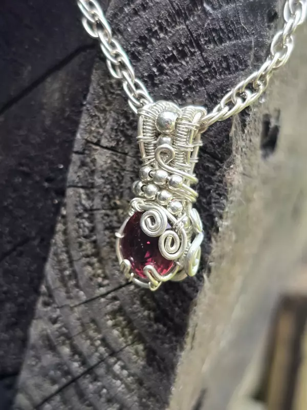 Image d'illustration du produit Pendentif argent et tourmaline rose