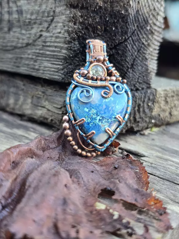 Image d'illustration du produit Pendentif Azurite et aigue-marine