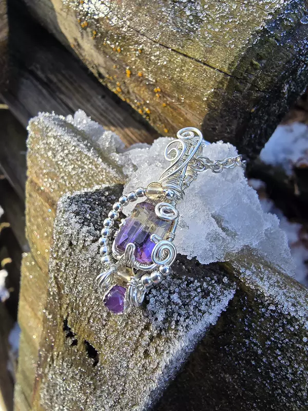 Image d'illustration du produit Pendentif amétrine et argent