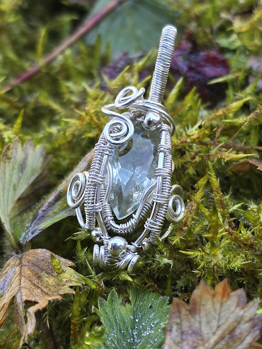 Image d'illustration du produit Pendentif prasiolite et argent