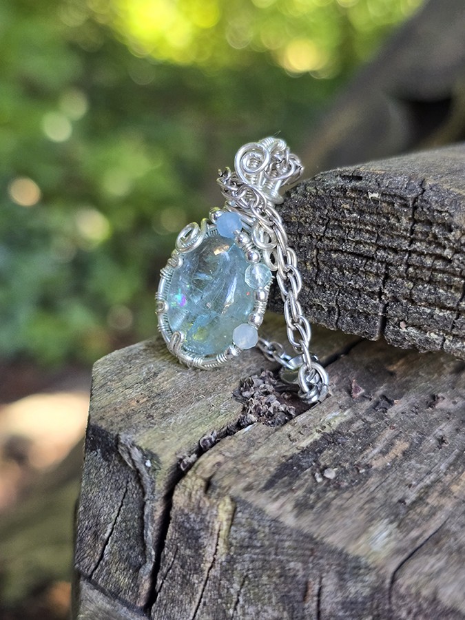 Image d'illustration du produit Pendentif aigue-marine et argent