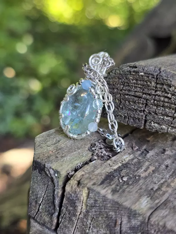 Image d'illustration du produit Pendentif aigue-marine et argent