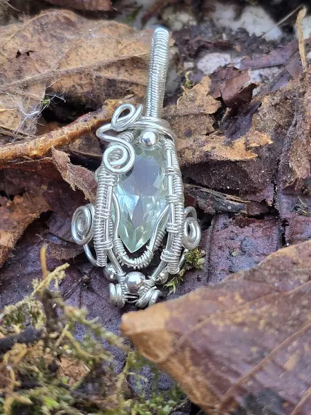 Image de couverture du produit Pendentif prasiolite et argent