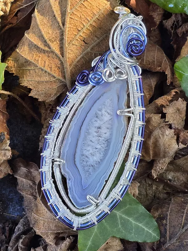 Image d'illustration du produit Grand pendentif tranche d'agate