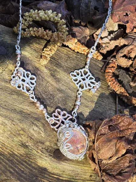 Image de couverture du produit Collier Héliolite et argent