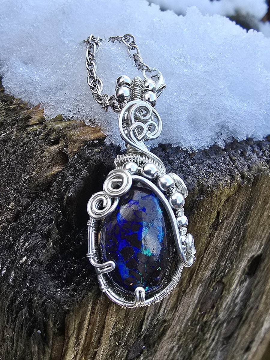 Image d'illustration du produit Pendentif opale boulder et argent