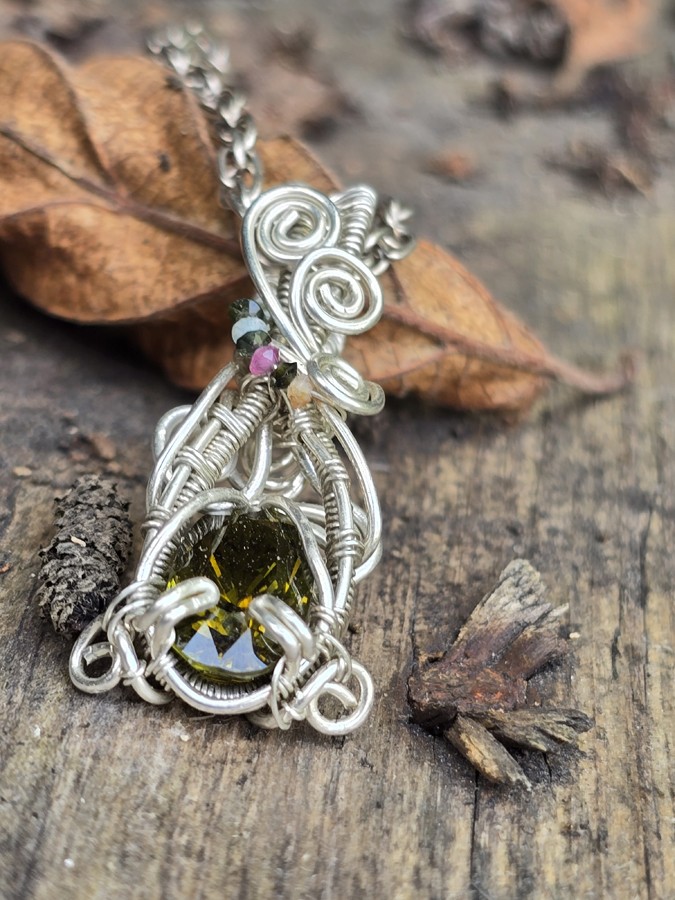 Image d'illustration du produit Pendentif argent et tourmalines