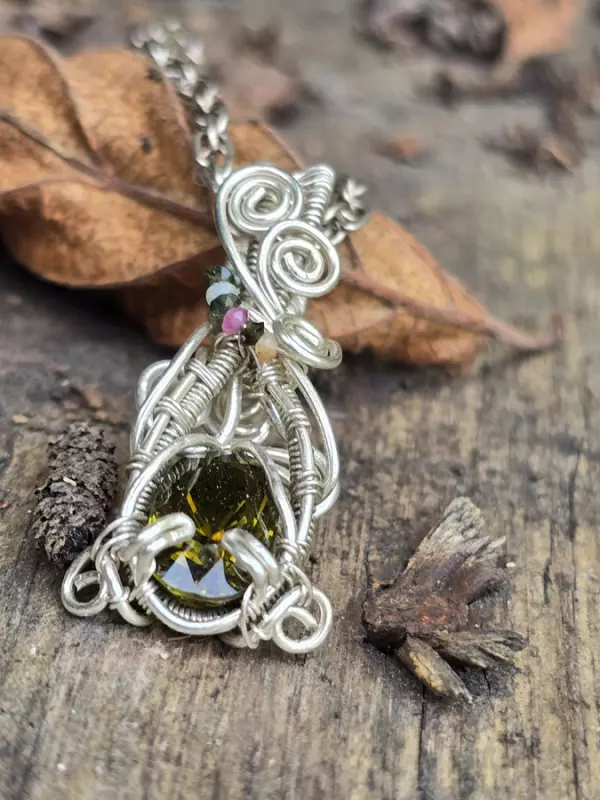 Image d'illustration du produit Pendentif argent et tourmalines