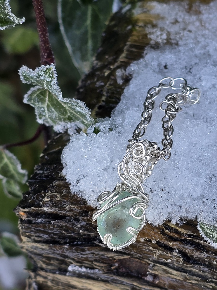 Image d'illustration du produit Pendentif argent et fluorite