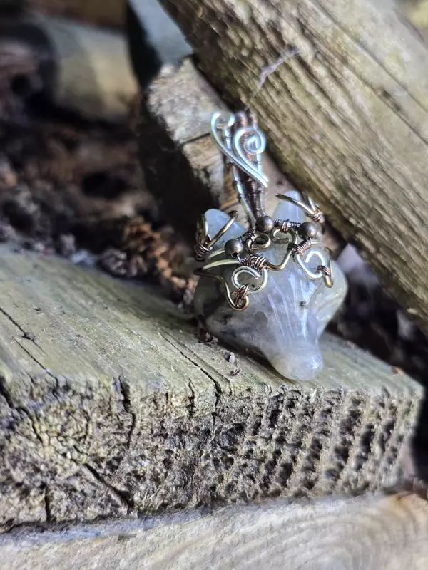 Image d'illustration du produit Pendentif renard labradorite
