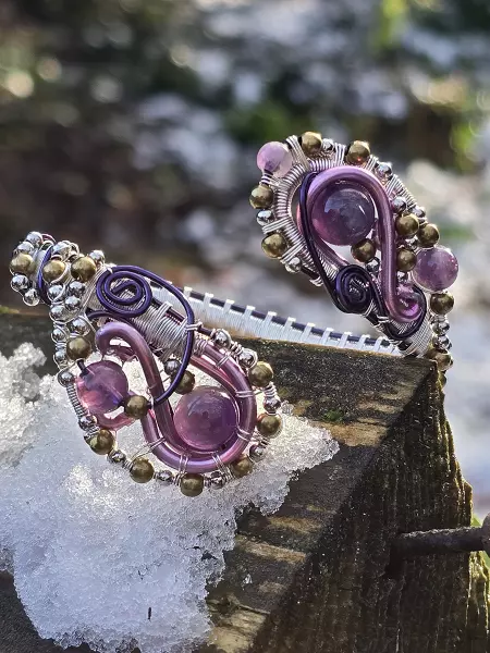 Image de couverture du produit Bracelet serpent améthyste